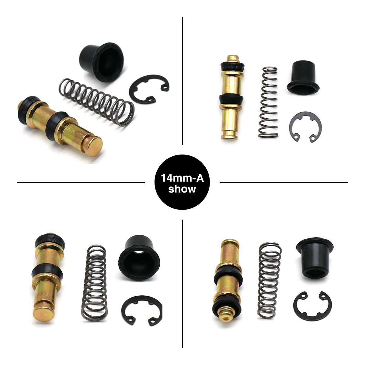 Motorcycle 14mm Front Hydraulic Clutch Brake Piston Plunger Repair Rebuild Kit