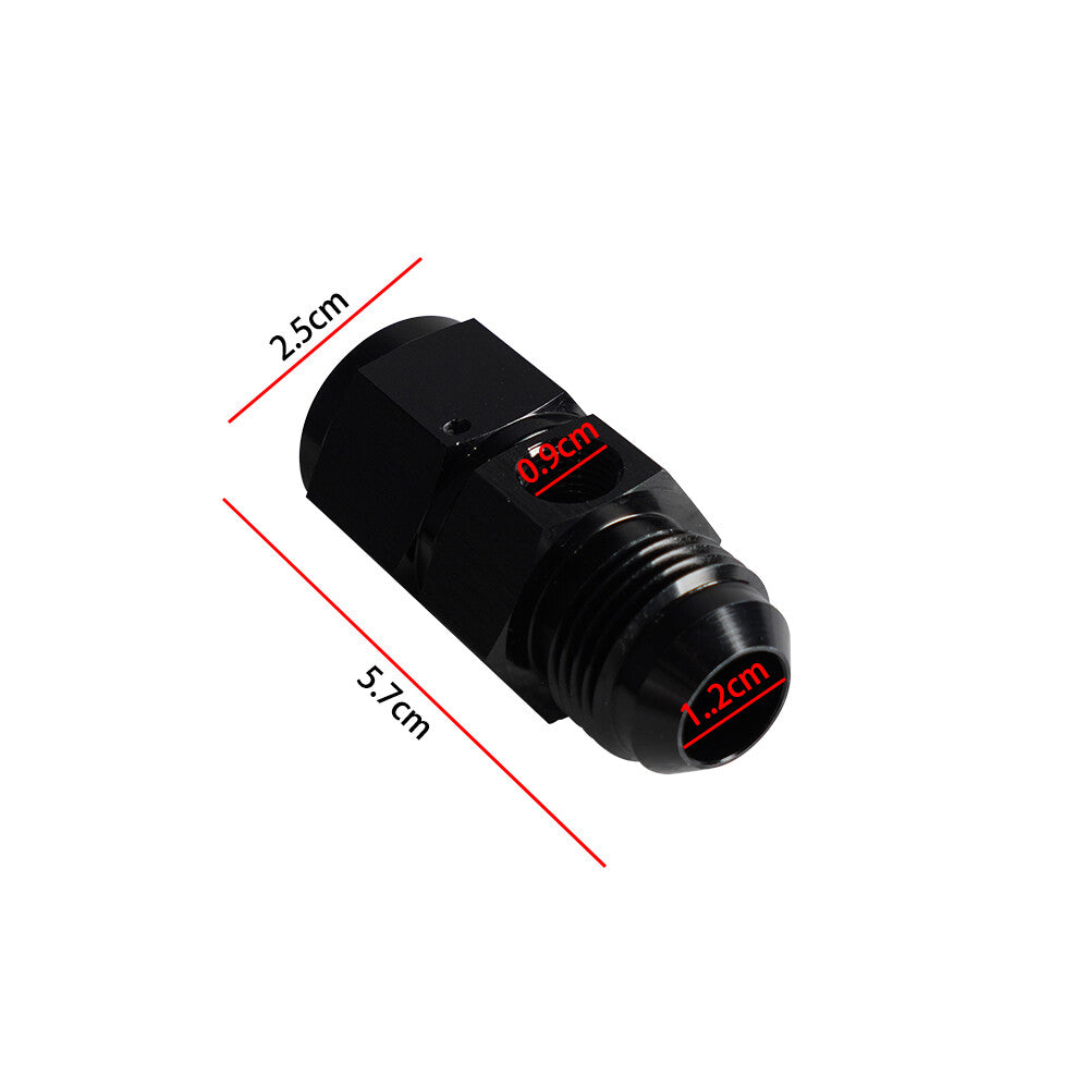 10AN Straight Fitting Adapter AN10 Male to Female 1/8NPT Gauge Port Fuel Hose