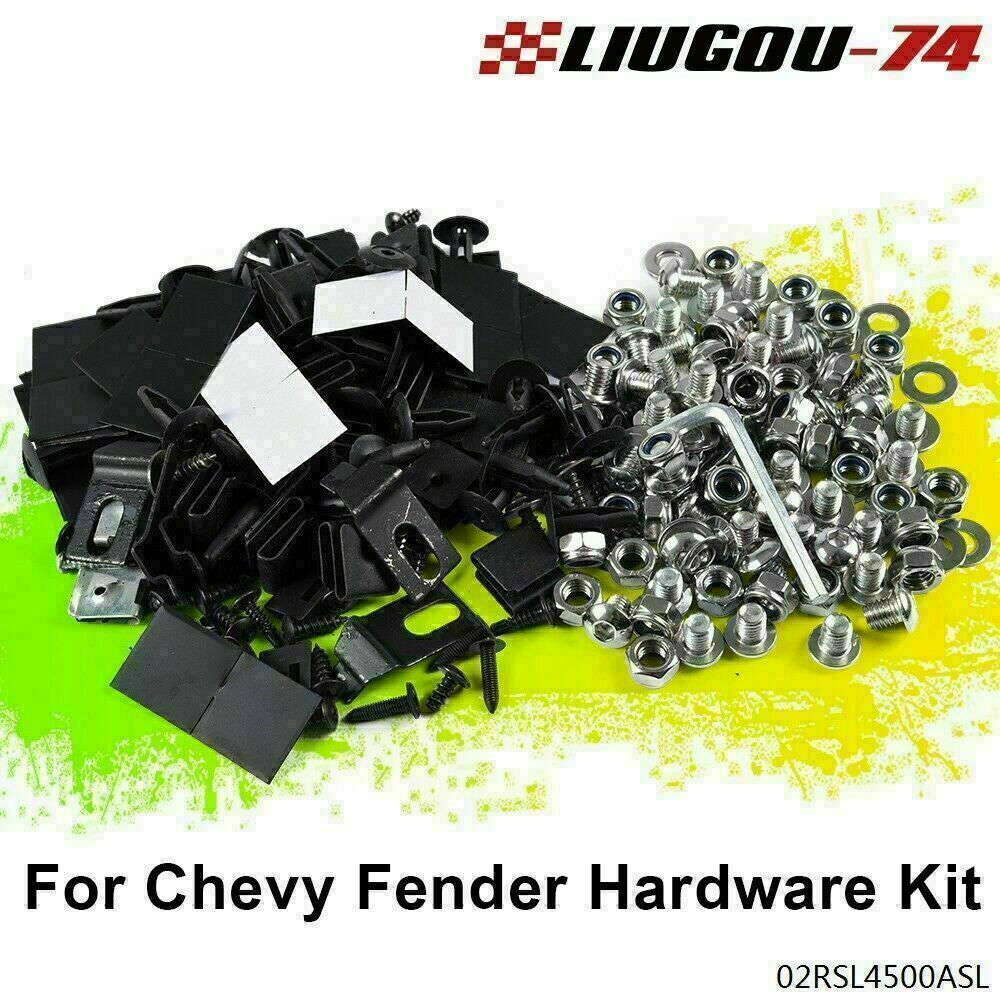 Flash Screw/Bolt Hardware Kit for Chevrolet Universal Pocket/Rivet Style Fenders Q
