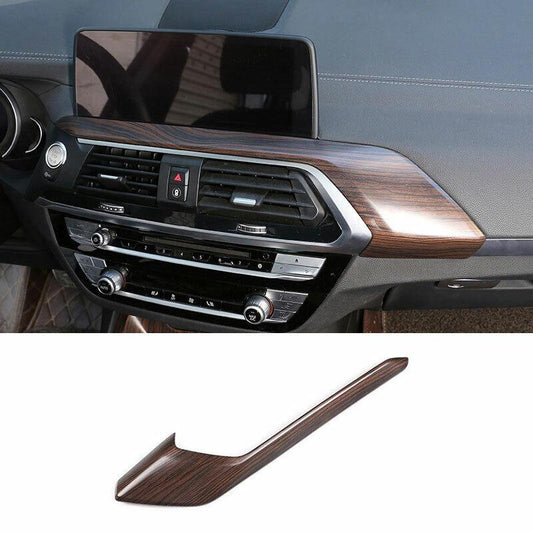 for BMW X3 G01 X4 2018-2021 Pine Wood Grain Console Instrument Strip Trim 1PCS