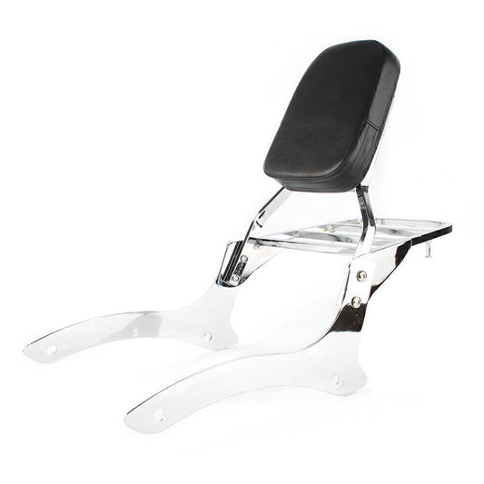 Backrest Sissy Bar Luggage Rack for Yamaha V-Star XVS 1100 Classic 2000-11 01 02 Q
