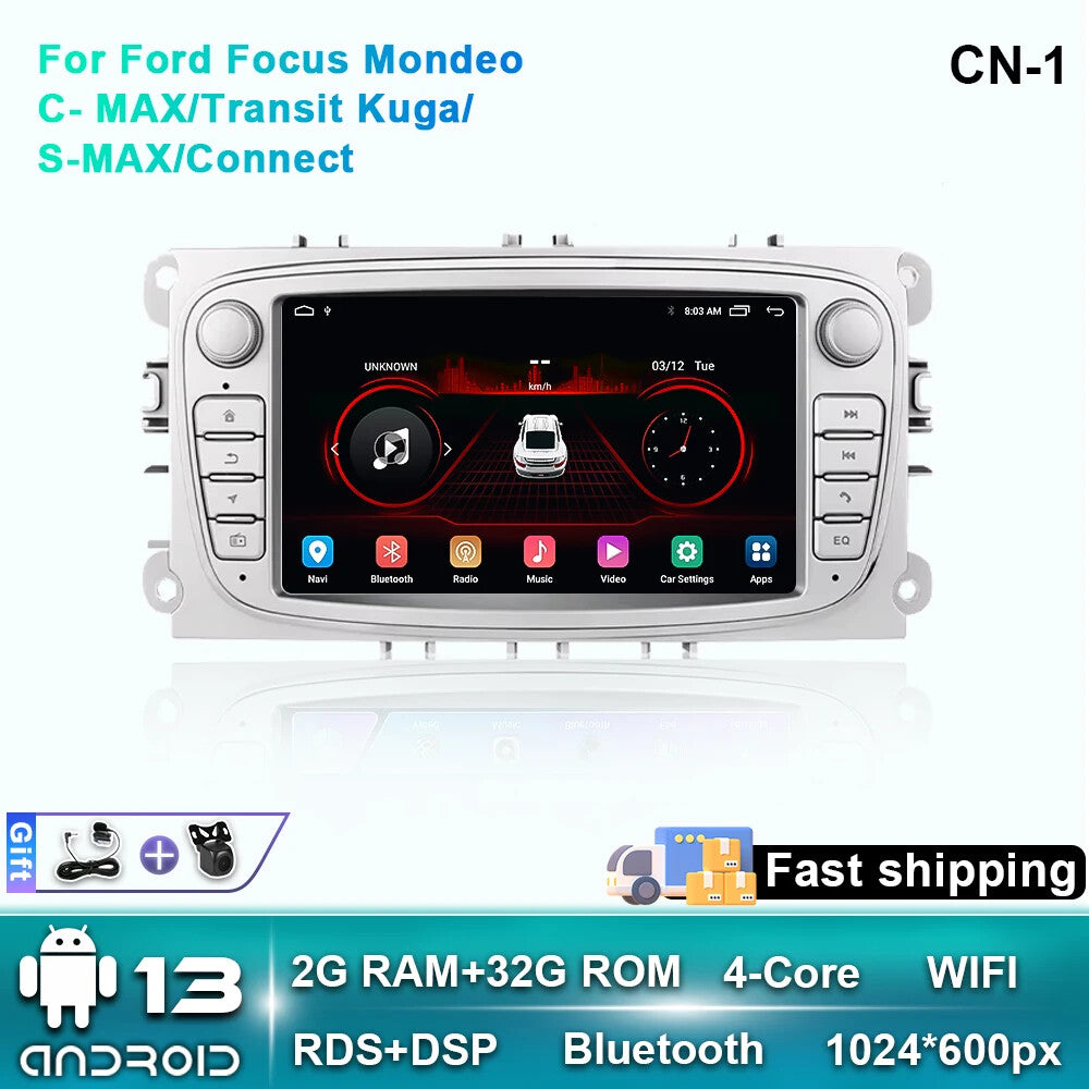 for Ford Focus S-Max Mondeo Galaxy C-Max Car Multimedia Video Player Screen GPS