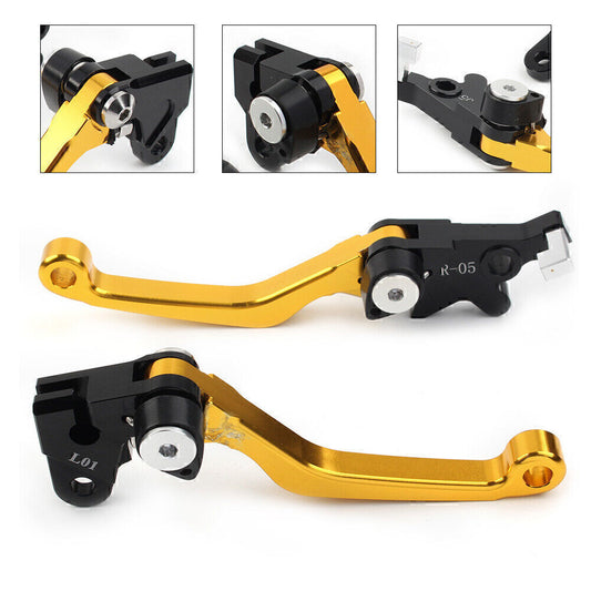 CNC Pivot Brake Clutch Levers GOLD Fit for Honda XR250 1995-2007 XR400 2PCS Aluminum