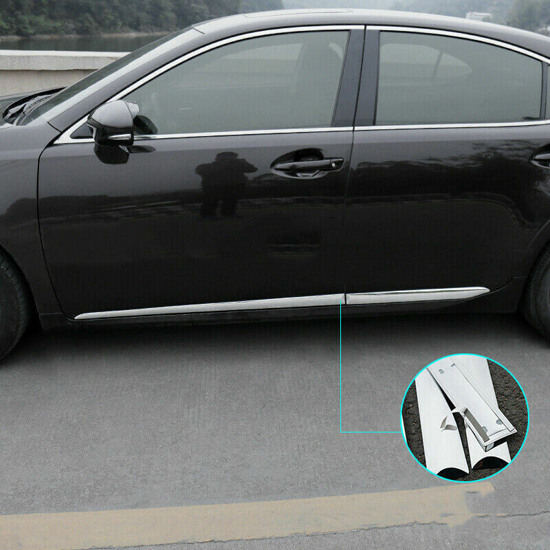 4for LEXUS ES200/250/300h/350 2013-2017 Chrome ABS Side Door Body Strip 3D Trim