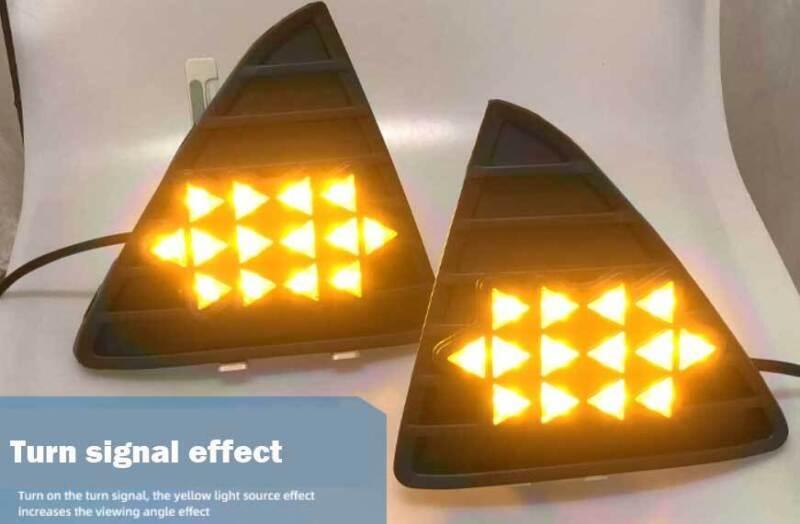 for Ford Focus Front Bumper Fog Lamp Assembly LED Turn Signal DRL Pair 2012-2014