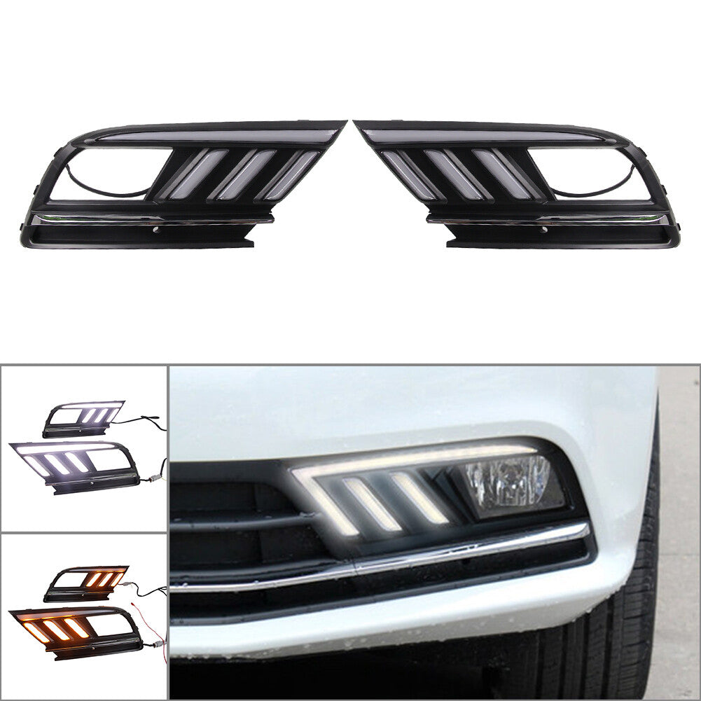 LED Daytime Running Lights DRL Driving Fog Light for VW for Jetta MK7 2016-18 17 18
