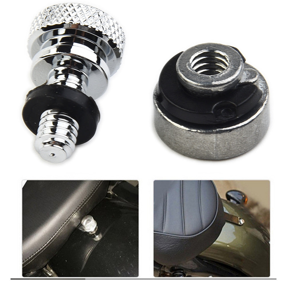 Chrome-plated rear for seat bolts, screws, and nuts are suitable for Harley Touring Dyna Sportster 1986 ~ 2023