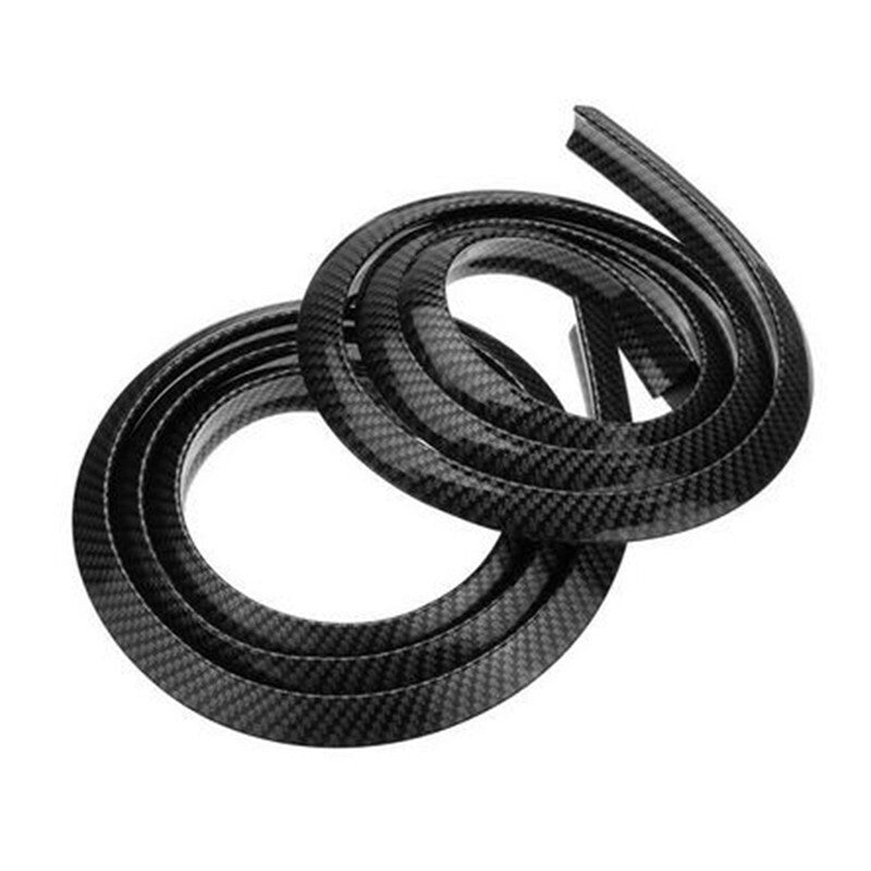 2Pc Carbon Fiber Car Wheel Protector Edge Extension Trim Strip Tire Eyebrow Pad