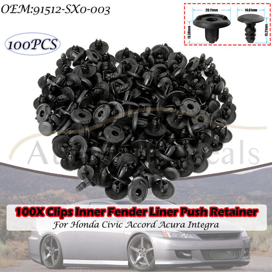 Clips Inner Fender Liner Push Retainer for Honda for Civic Accord for Acura Integra 100X Q