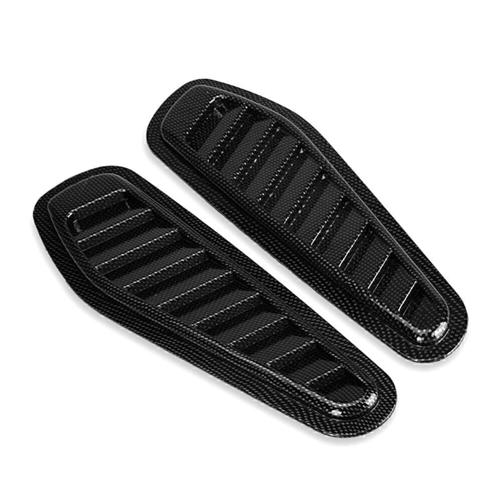 Universal Carbon Fiber Car Decor Air Flow Intake Hood Scoop Vent Bonnet Cover Q