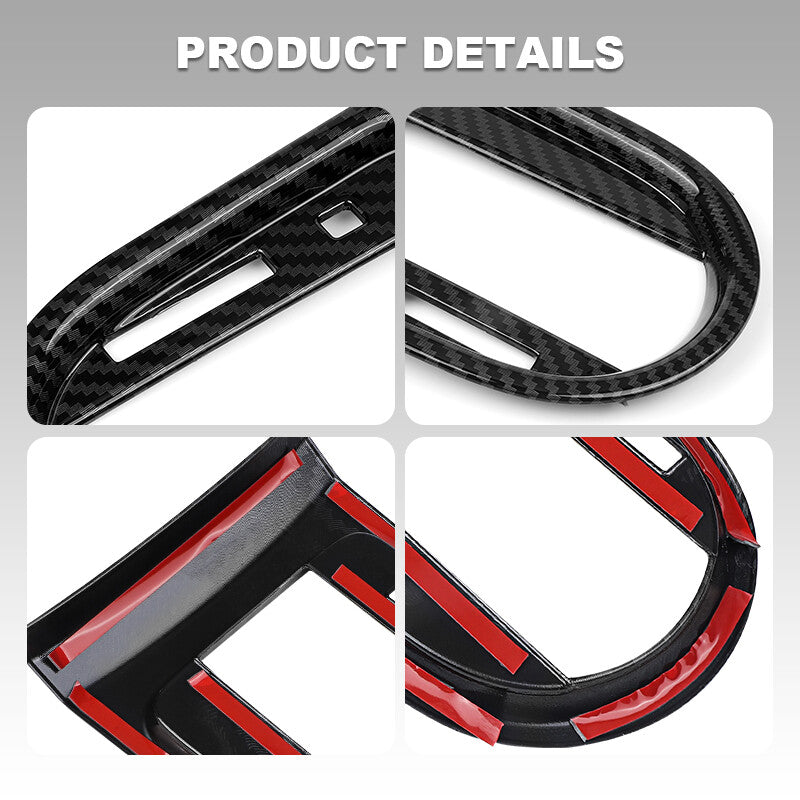 Center Console Gear Shift Panel Frame Cover Sticker for Ford for Mustang 2015-2023