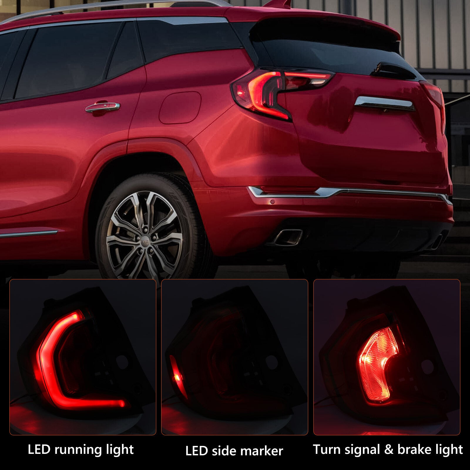 Driver Tail Light for 2018 - 2021 for GMC Terrain SLE|SLT LED Exterior Light Assembly Left - v