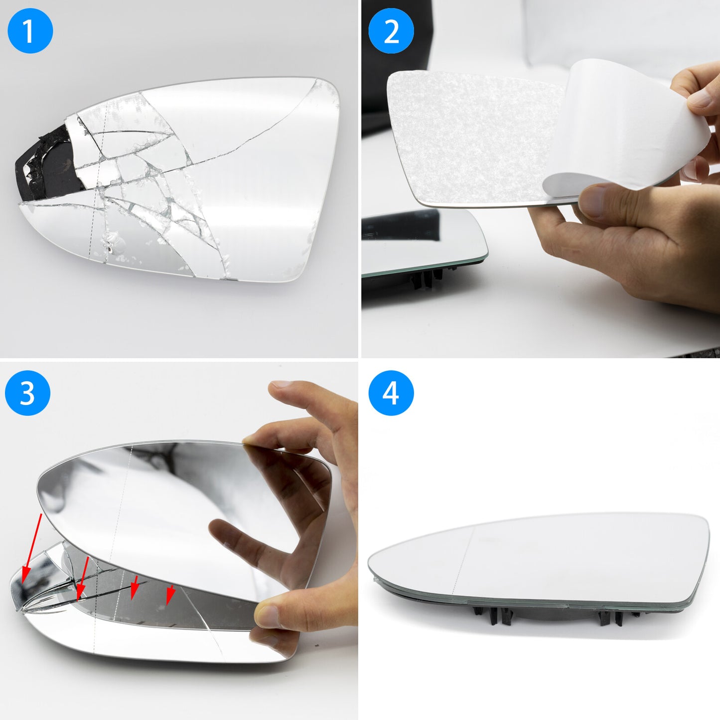 for VW for Golf 7 VII 2012- 2021 Right Passenger Side Mirror Glass Exterior Mirror Glass