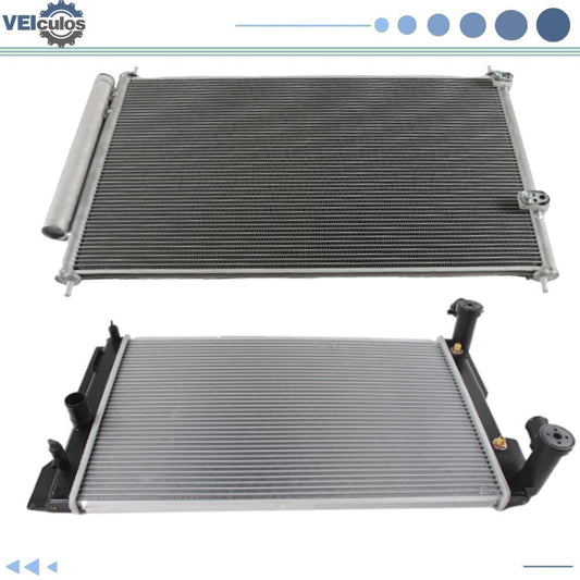 Aluminum Radiator  AC Condenser Cooling Kit For 2009-2014 for Toyota Matrix 1.8L