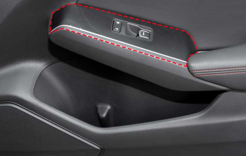 Gloss Wood Grain Window Lock Lift Panel Frame Trim 4pc for Honda for Civic 2022-2023