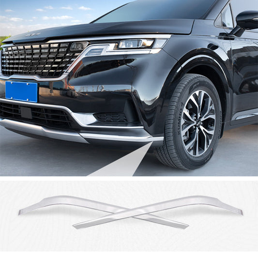 for Kia Carnival 2022-2023 Stainless Front Bumper Corner Cover Trim anti-rub Lip