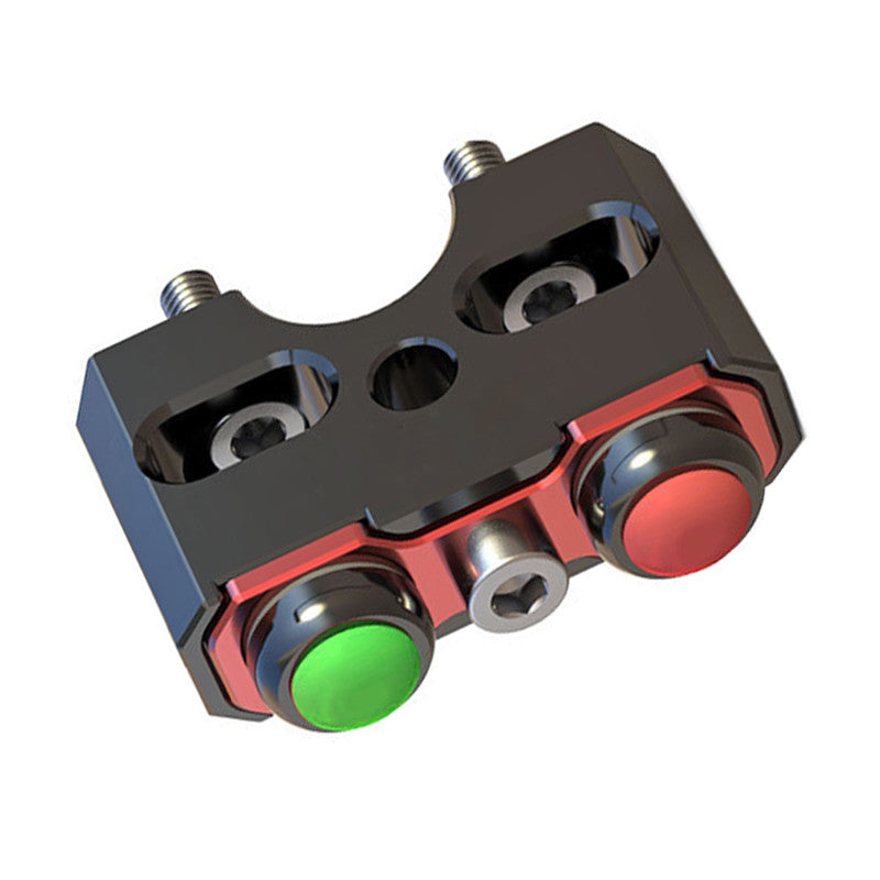 22mm CNC aluminum alloy motorcycle all-terrain vehicle reset self-locking button handle double switch - n