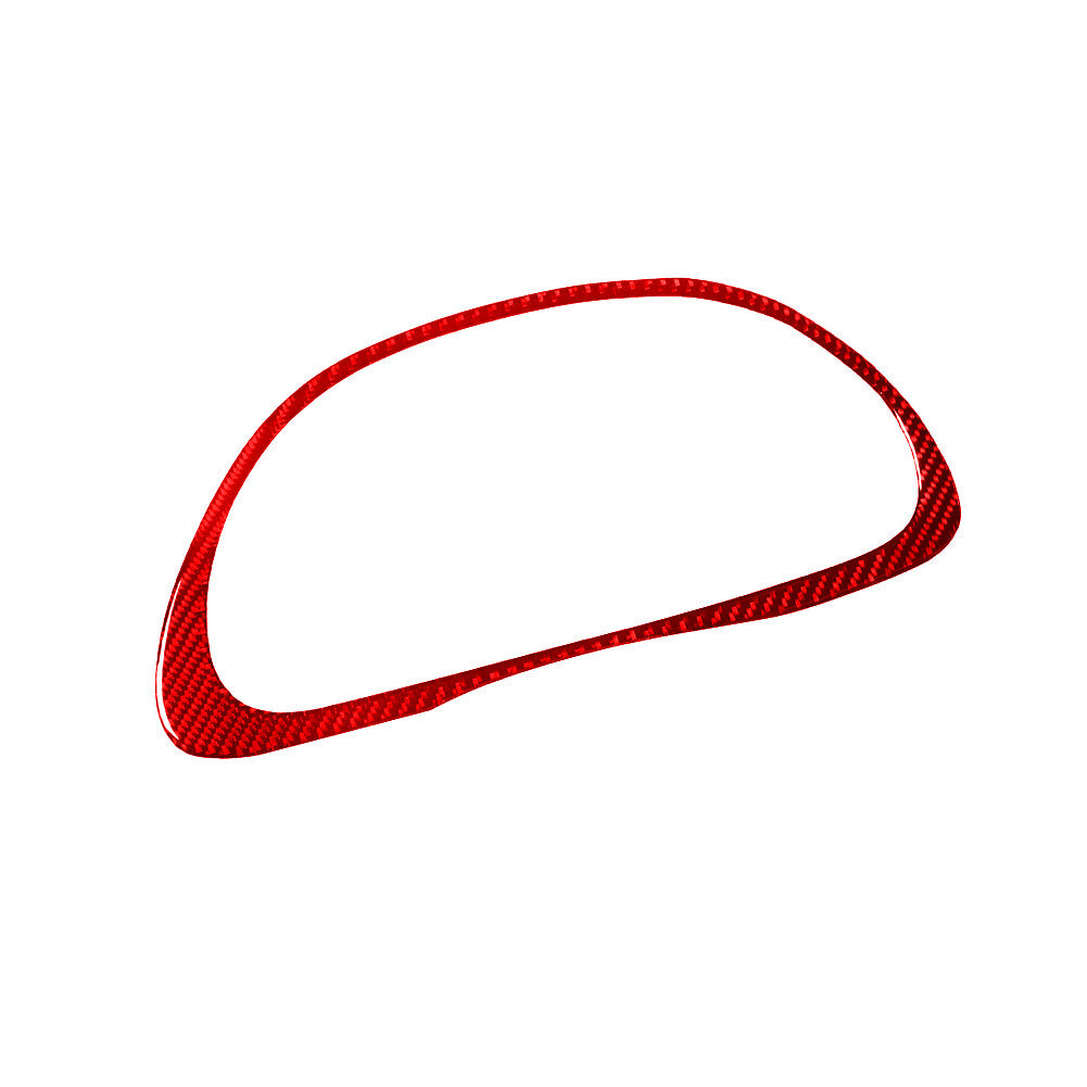 2X Red Carbon Fiber Rear Door Handle Frame Trim for Tiguan 2013-2017 v