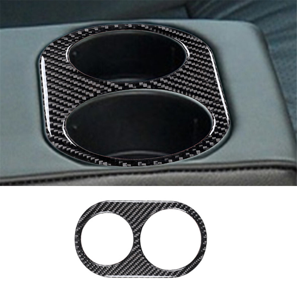Rear Center Cup Holder Frame Trim Cover Carbon Fiber for Jaguar XF 2009-2011