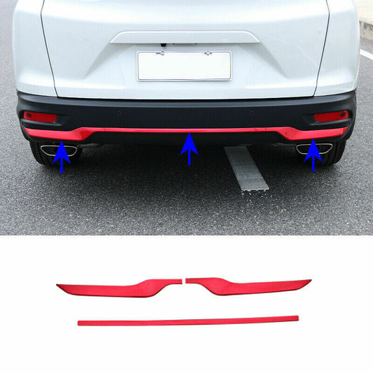 for Honda CRV CR-V 2020-22 ABS Red Rear Bumper Lid Cover Protector Guard Trim 3x