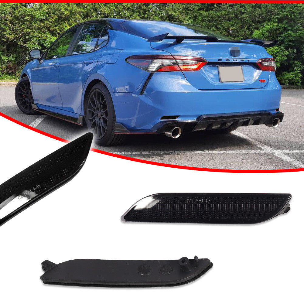 for for Camry 2018 - 2023 Left + Right Rear Bumper Light Reflector Smoke Kit - v