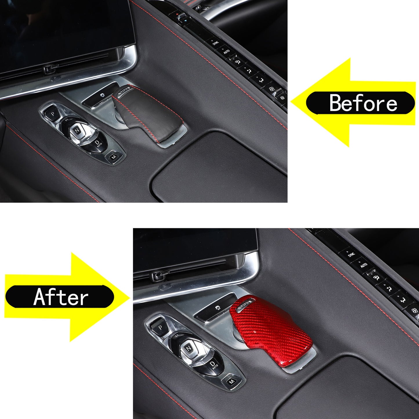 Carbon Fiber Rear Tail Light Cover Trim for Corvette C7 2014 - 2019 US- v