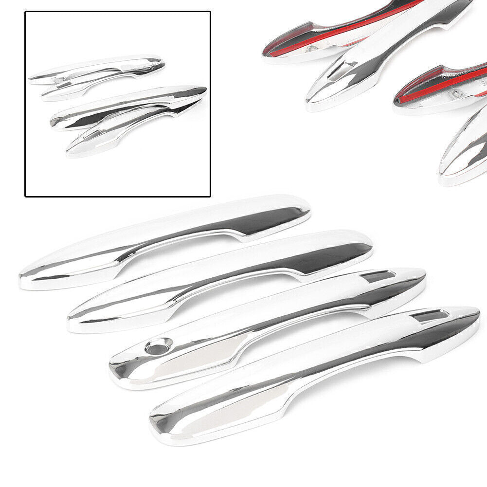 4x ABS Chrome Door Handle Cover Molding Trim Fit for Toyota for Camry 2018 Q