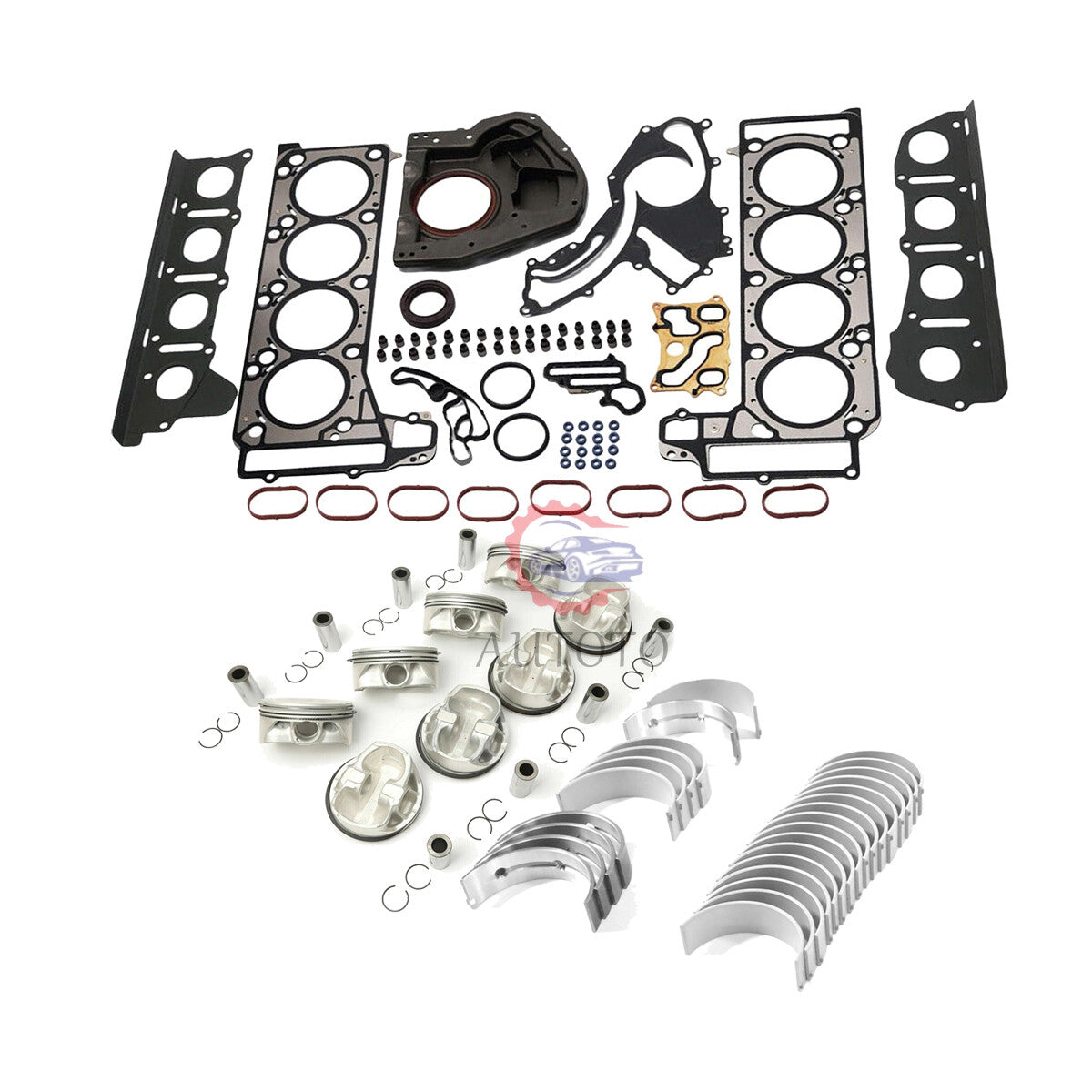 Engine Gaskets Seals Rebuild Kit - Connecting Rod Bearing Fits for Mercedes-Benz