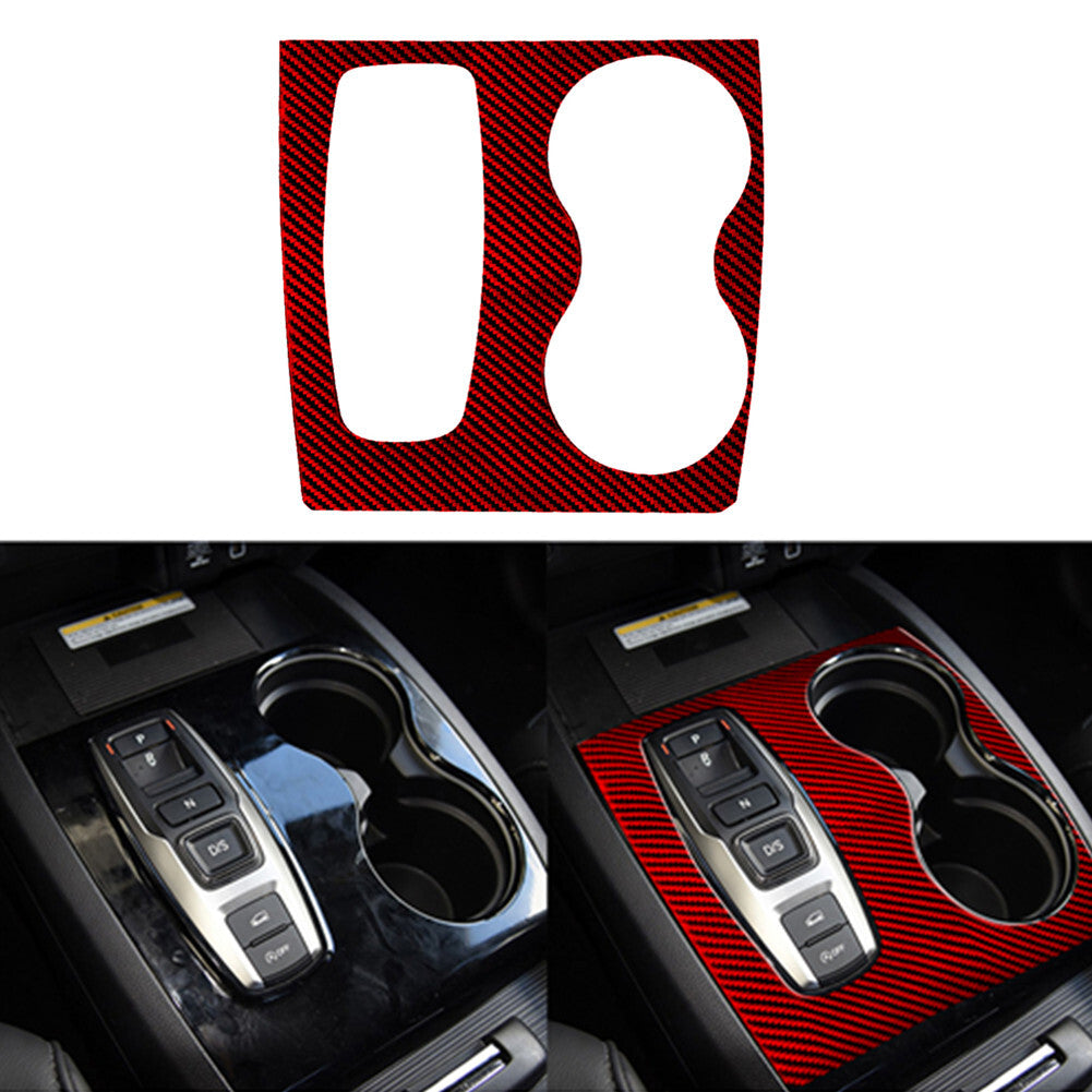 Red Carbon Fiber Climate Control Outer Panel Cover For Sonic 2012-2016 v