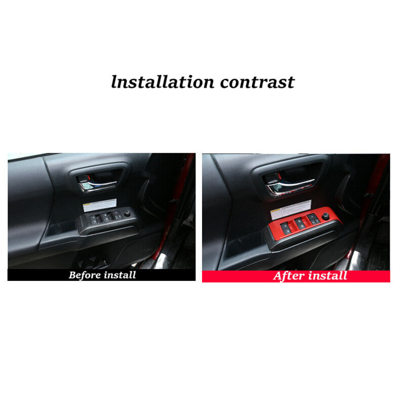 Red Engine Start Button Switch Cover Trim for Tacoma 2016-20 US- v