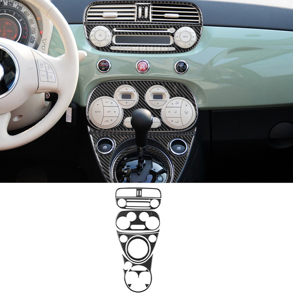 Carbon Fiber CD Player Panel Decorative Trim Cover for Subaru Forester 2005-2006 v