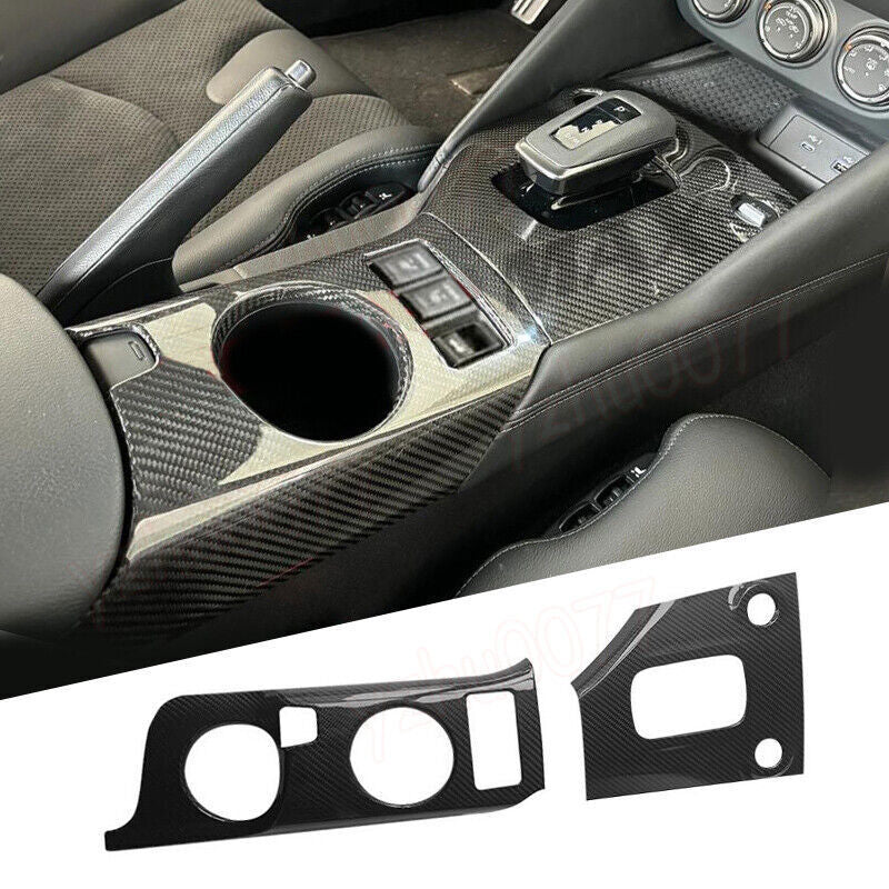 For 2023-2024 Z Rz34 400z AT Carbon Fiber Gear Shift Panel Cover Trim 2PC n