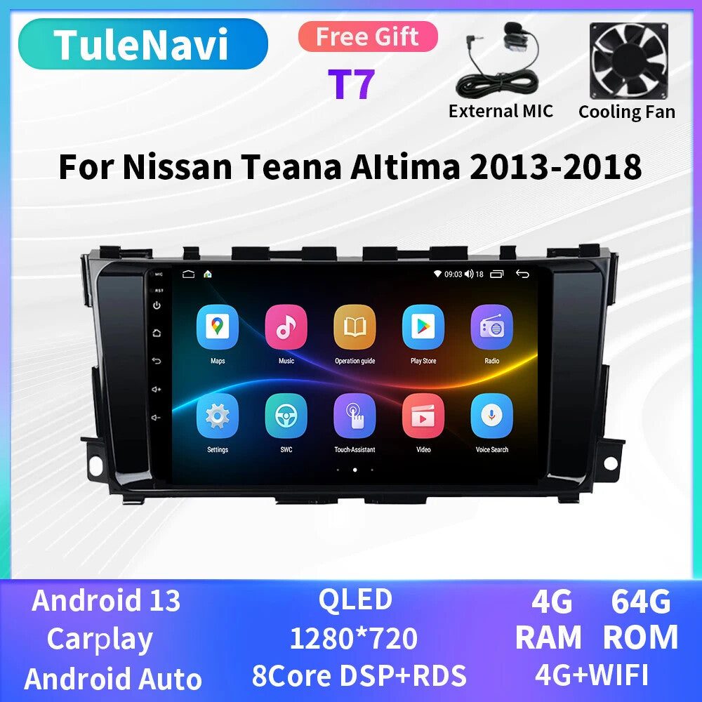 for Nissan Teana 3 for Altima 5 L33 2013-2018 Android Car Stereo Radio Player Screen