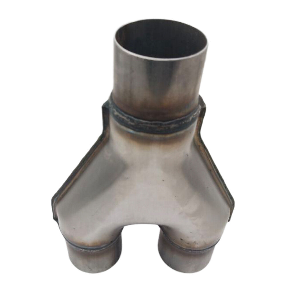 Car Y-Pipe 2 1/4 ID Single x 2.25 Dual Exhaust Adapter Connector Couplin 1Ps n