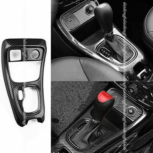 for Jeep Compass 2017-20 Carbon Look ABS Interior Console Gear Shift Panel Trim