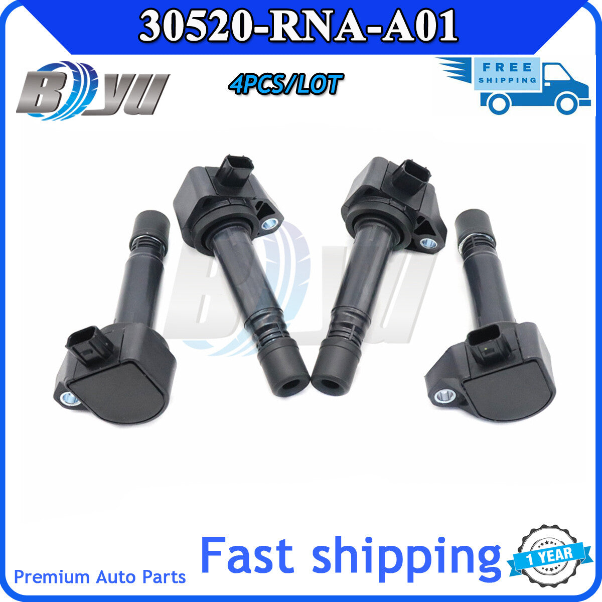 UF582 30520-RNA-A01 New 4pcs IGNITION COILS Fit For 2006 -2011 for HONDA for CIVIC 1.8L
