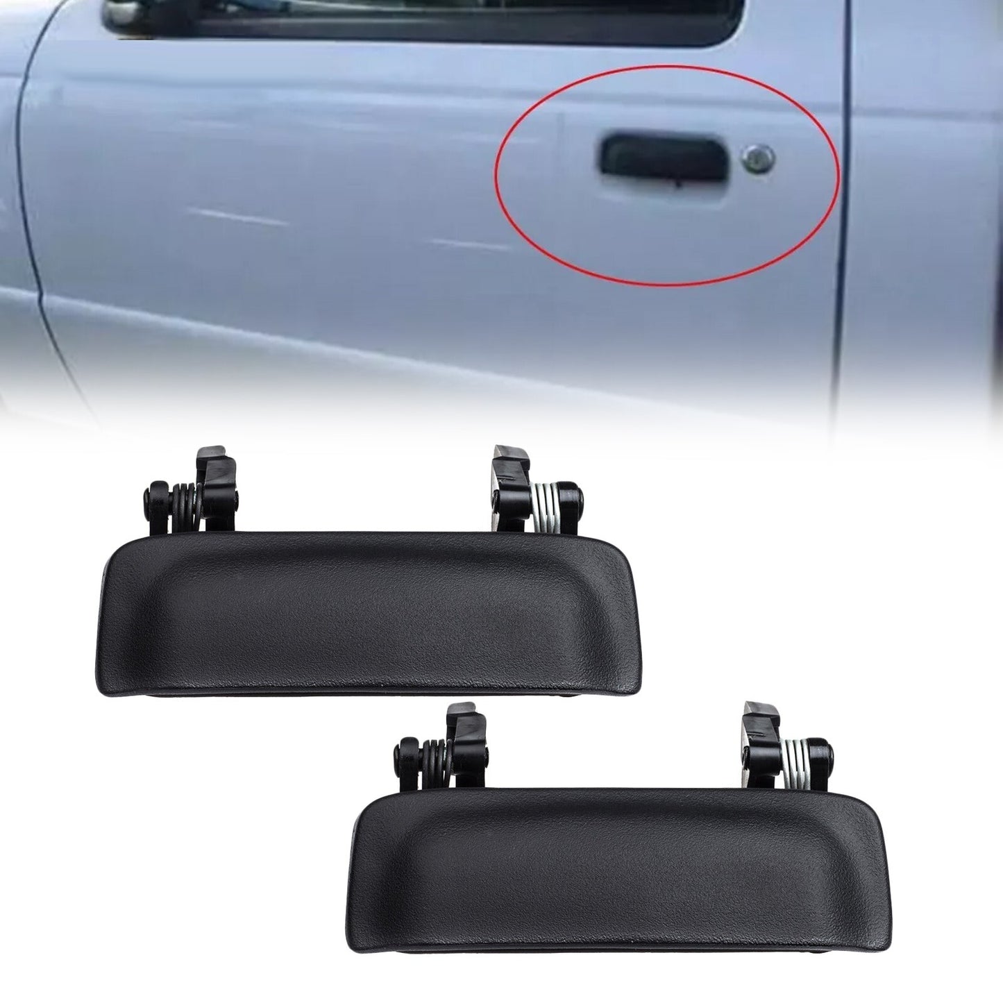 Plastic Outside Driver Passenger Side Door Handle 2L5Z1022404BAA for Mazda 01-09