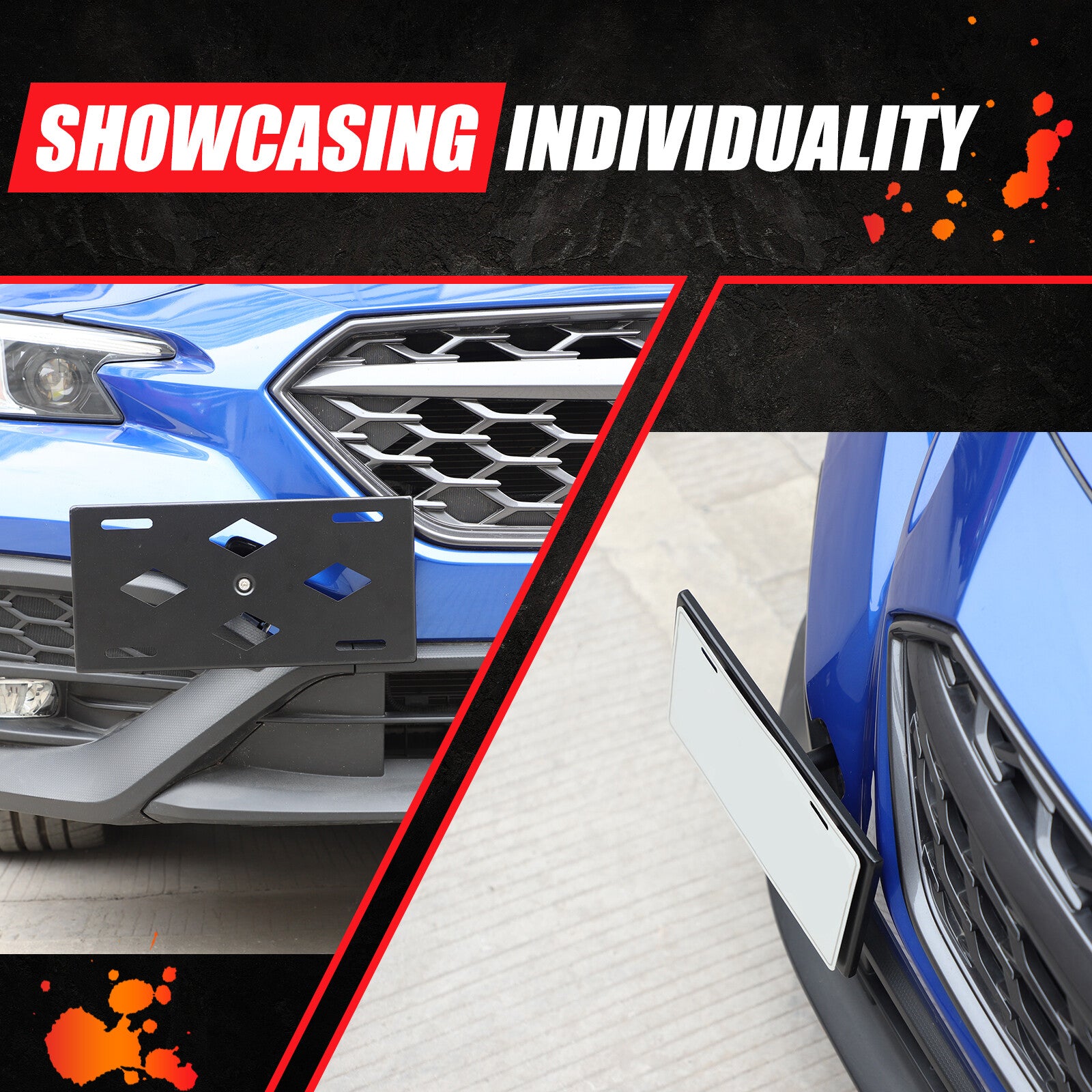 Front bumper tow hook license plate mounting bracket suitable for 2022-2024 for Subaru WRX STI