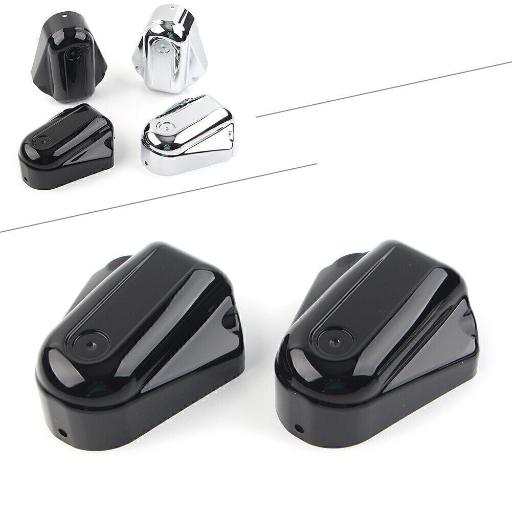 for Harley Softail 2008-2017 Black/Chrome 2x Rear Axle Cover Swingarm Caps