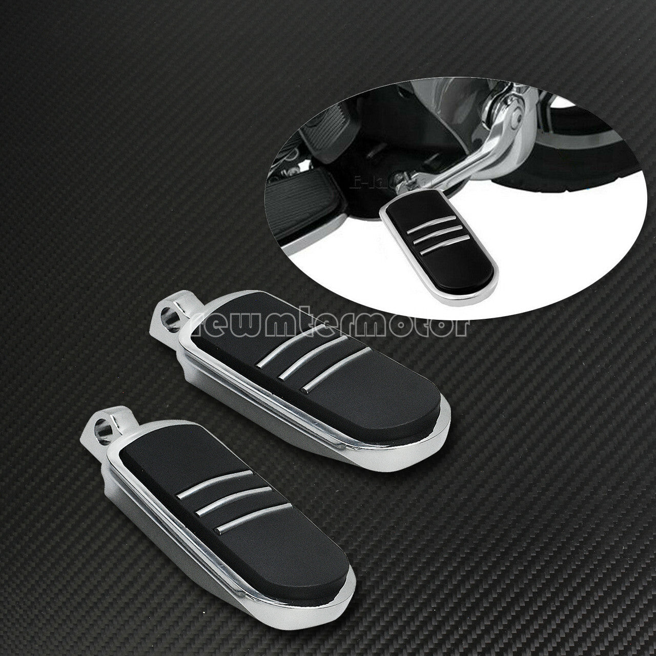 Chrome Streamline Rear Front Foot Peg Fit for Harley Touring Sportster 883 1200