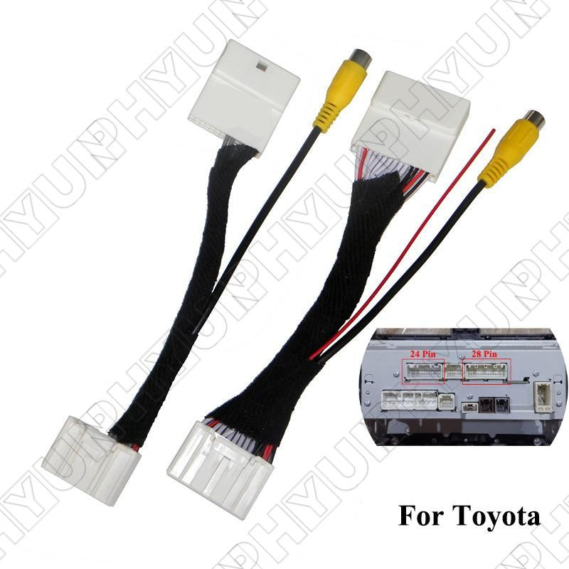28 Pins + 24 Pins Camera Adapter cable for Toyota for Land Cruiser Prado Prius 1Set
