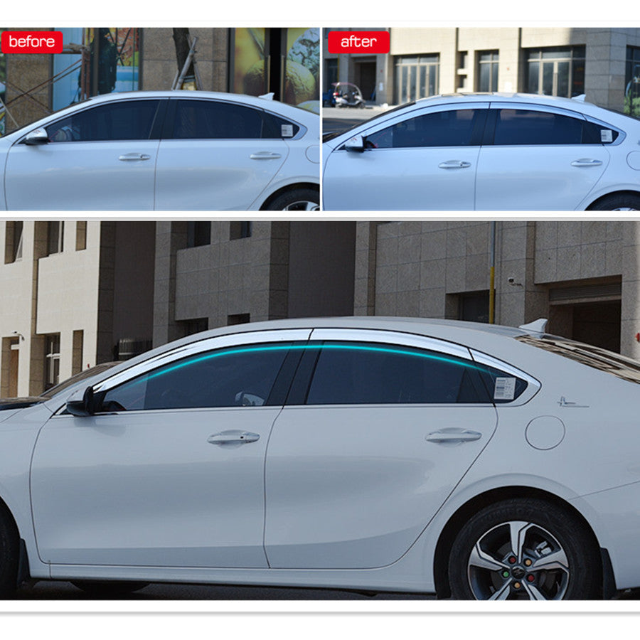 for Kia Forte 2019-2023 silver Window Wind Visors Sun Rain Guard Vent Deflectors
