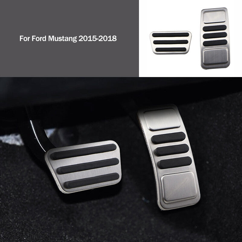 1 Set of Gas Fuel Brake Pedal and Accelerator Covers for 2015-2018 for Mustang n