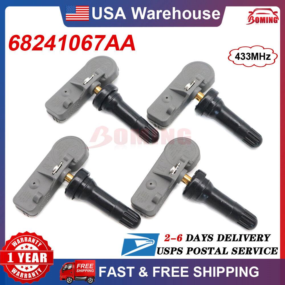 68241067AA 68406537AA for Jeep for Chrysler for Dodge for Ram 4PCS TPMS Tire Pressure Sensor
