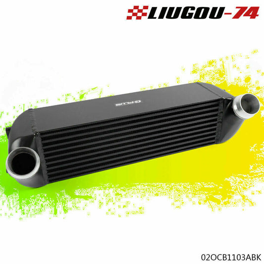 Brand new aluminum front-mounted intercooler suitable for BMW F20, F30, 1, 2, 3, and 4 series turbochargers.