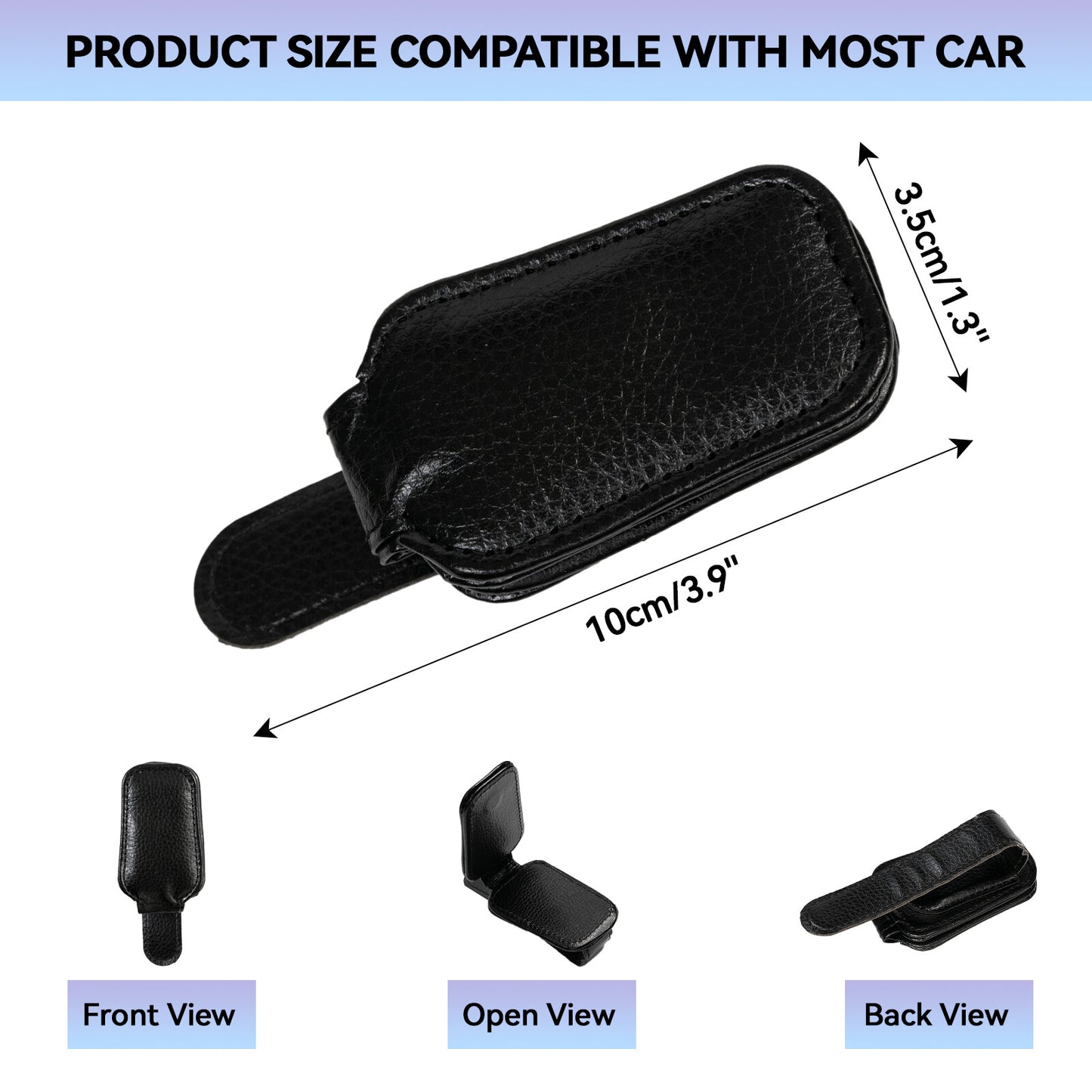 1x Universal Car Glasses Holder Magnetic Vehicle Sun Visor Clip Glasses Holder