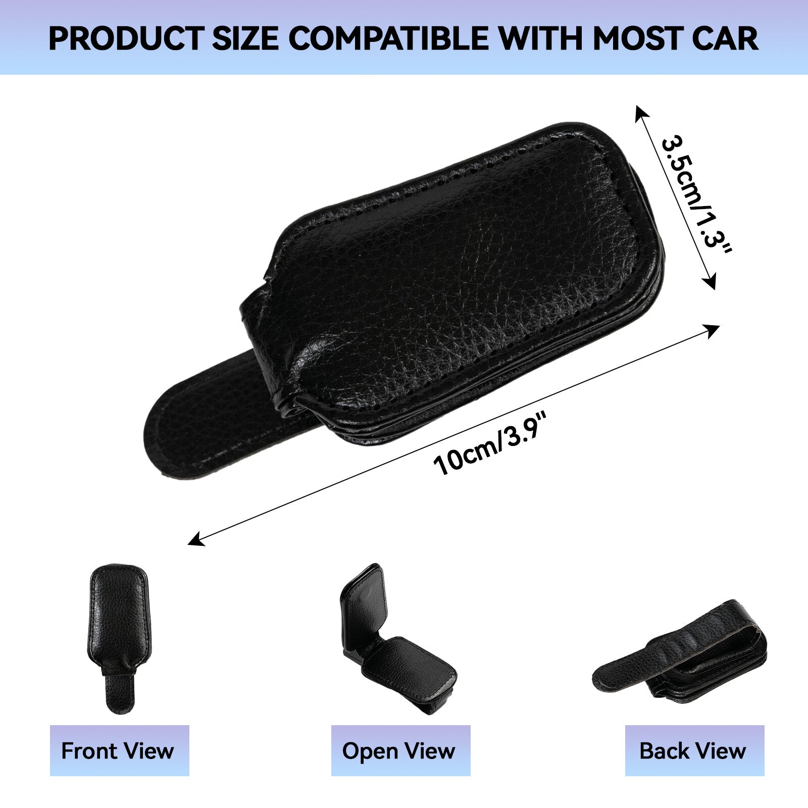 1x Universal Car Glasses Holder Magnetic Vehicle Sun Visor Clip Glasses Holder