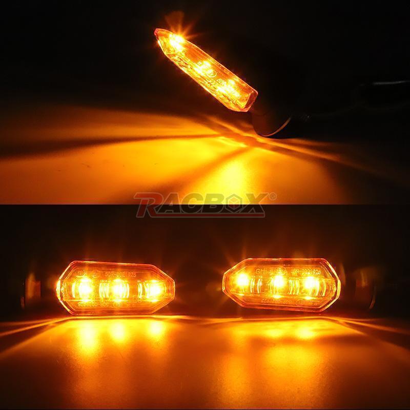 4X Amber Motorcycle LED Turn Signal for Mini Bullet Blinker Lights for Honda for Suzuki Q