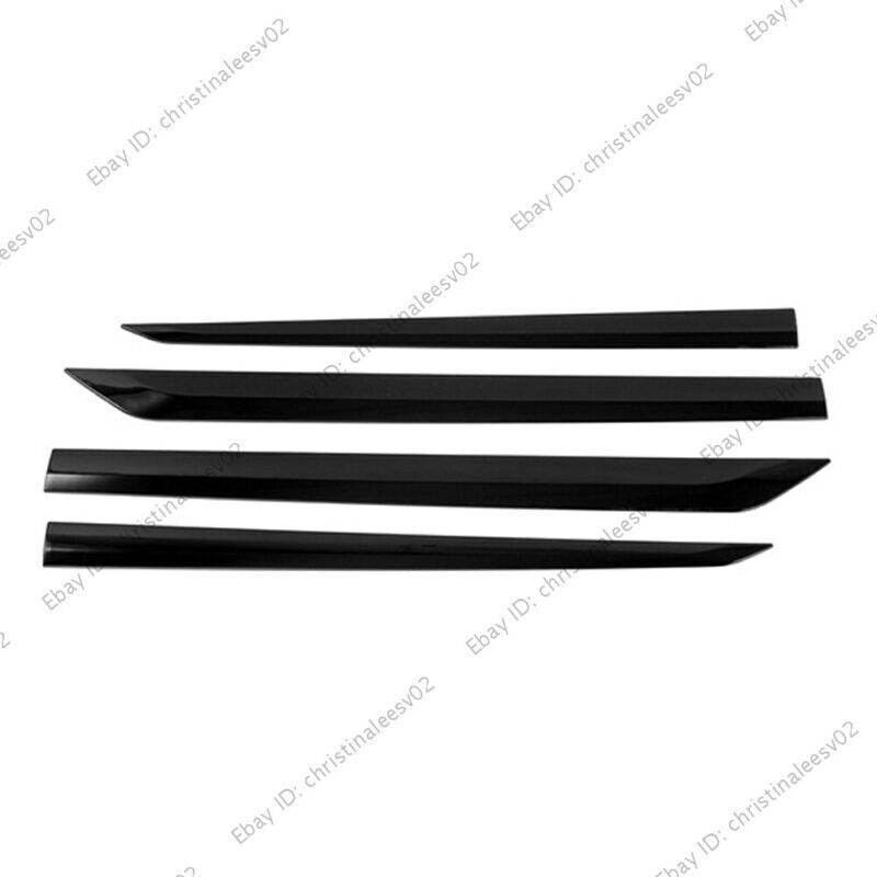 PC Black Pillar Trim for Jeep Compass 2007-16 Set Door Cover Piano Post Sticker v
