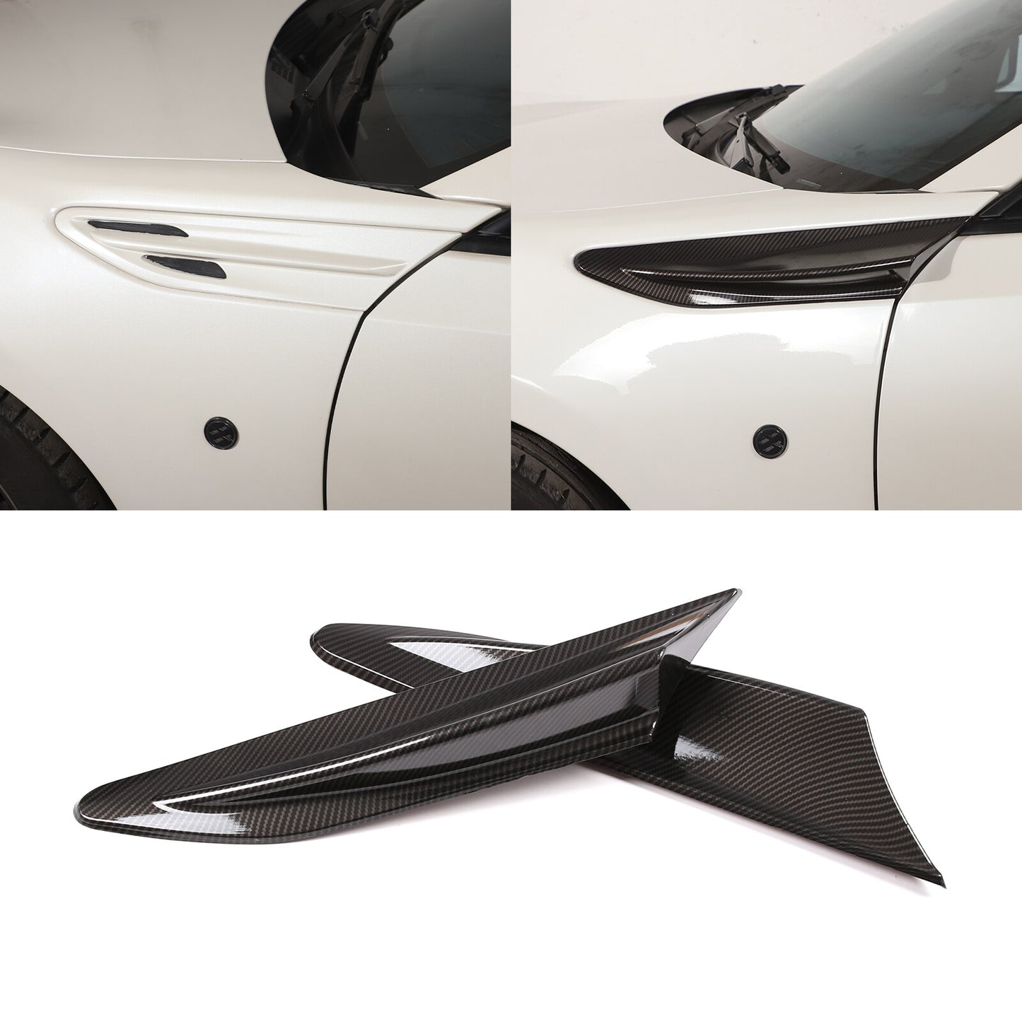 for Mustang 2015-21 Real Carbon Fiber Central Console Switch Button Trim- v